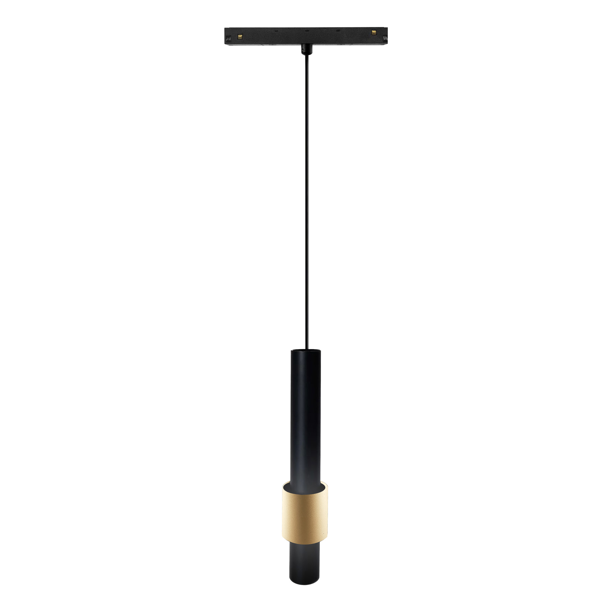 M8445  Magneto Track 200mm Tube Pendant, 7W LED, 3000K, 560lm, Black/Gold,